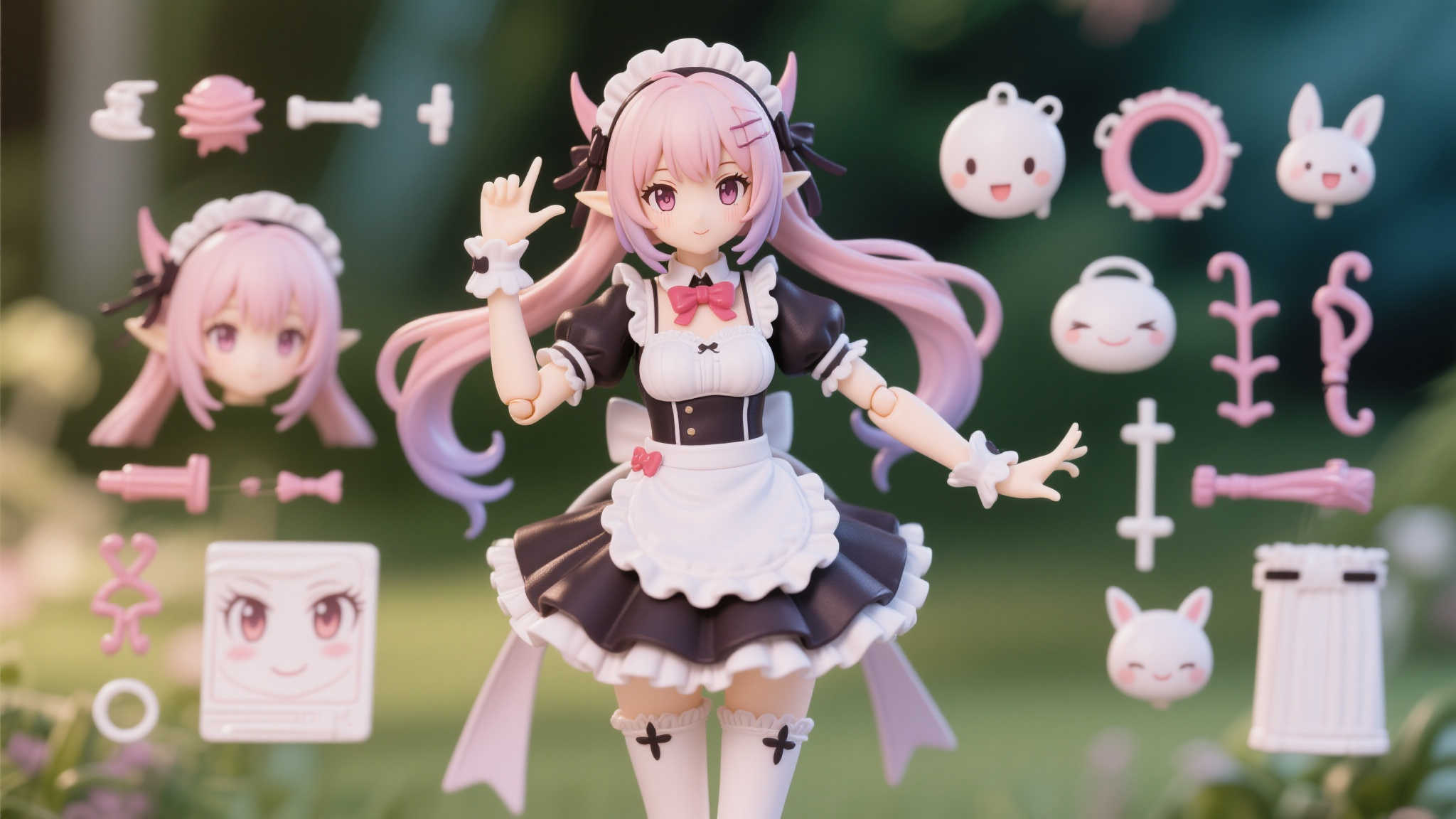 此外，这款模型还提供了可替换的表情部件和